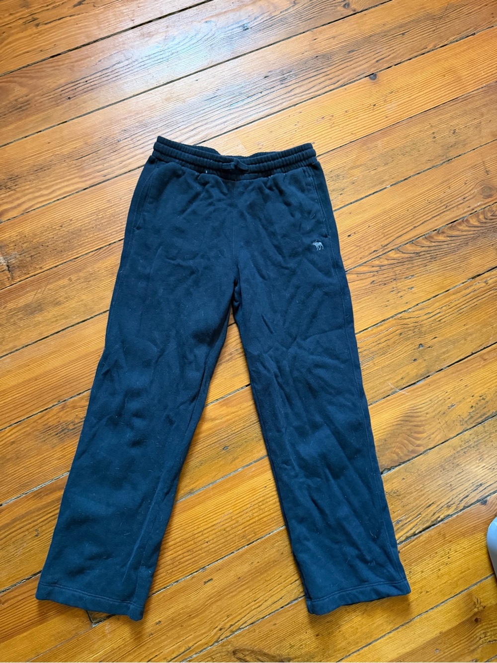 abercrombie kids Black Fleece Jogger Pants